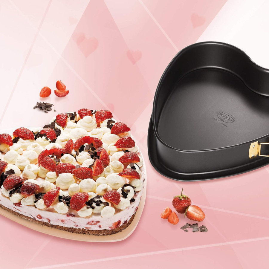 Dr. Oetker Back-Freude Classic Springform Herz mit Auslaufschutz, Schwarz, Durchmesser: 25 cm - Bild 2