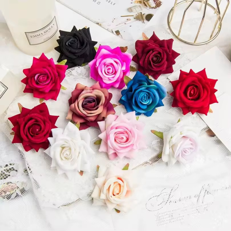 HUALIANQI Künstliche Seidenrosen in Multicolour für Hochzeitsdekoration und DIY-Geschenkzubehör (10 Stück) - Bild 3