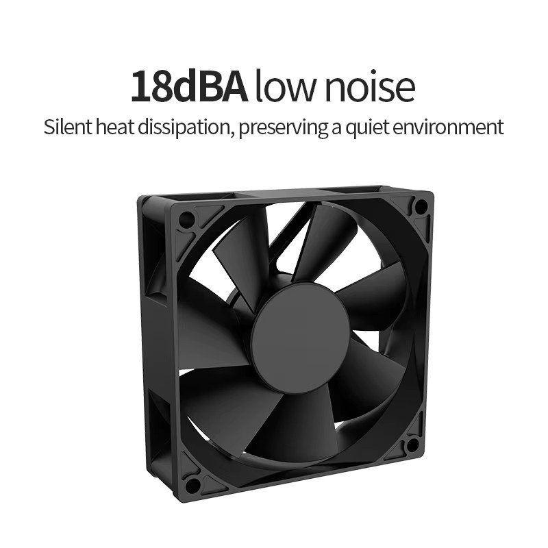 Teucer USB Computer Lüfter 120mm Schwarz leiser Chassis Kühler für Router und TV - Bild 2