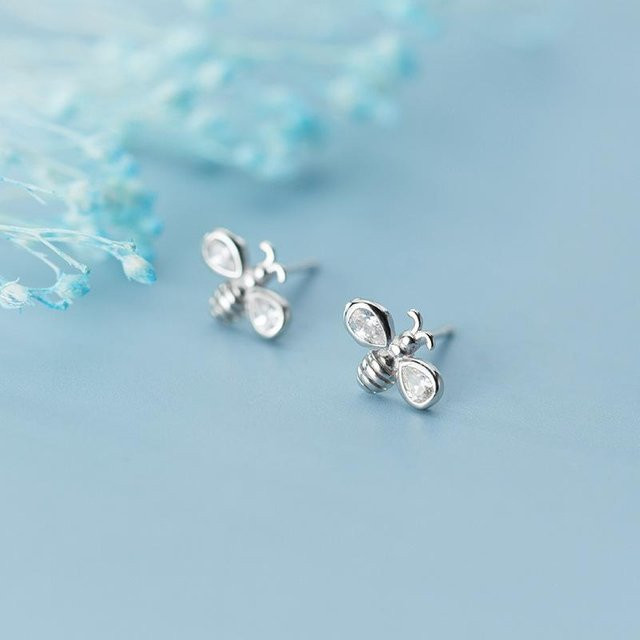 Lucky Star Jewelry Ohrstecker Bienen, Kupfer, Zirkonia, Damen - Bild 1