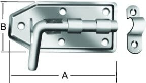 VORMANN Bolzenriegel mit Schlaufe, gerade, feuerverzinkter Stahl, Farbe: Silber - Bild 1