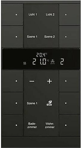 Busch-Jaeger Raumtemperaturregler SBR/U10.0.11-885 HVAC-Gerät 10fach in Schwarz Matt - Bild 1