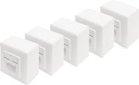 Digitus Netzwerkdose Aufputz CAT.6A mit 2x RJ-45 Anschlüssen in Weiß - Bild 1