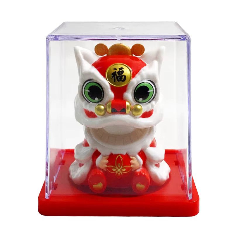 Solarbetriebener Mini-Löwe ACRDDK als chinesisches Glückssymbol und Desktop-Ornament in Multicolor - Bild 4