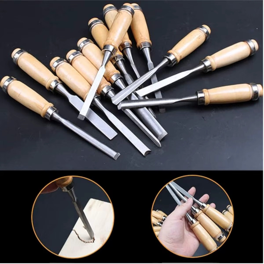 Wnew Holzschnitzerei Set mit 12 professionellen Handmeißeln und Hobeln inklusive schwarzem Etui - Bild 6