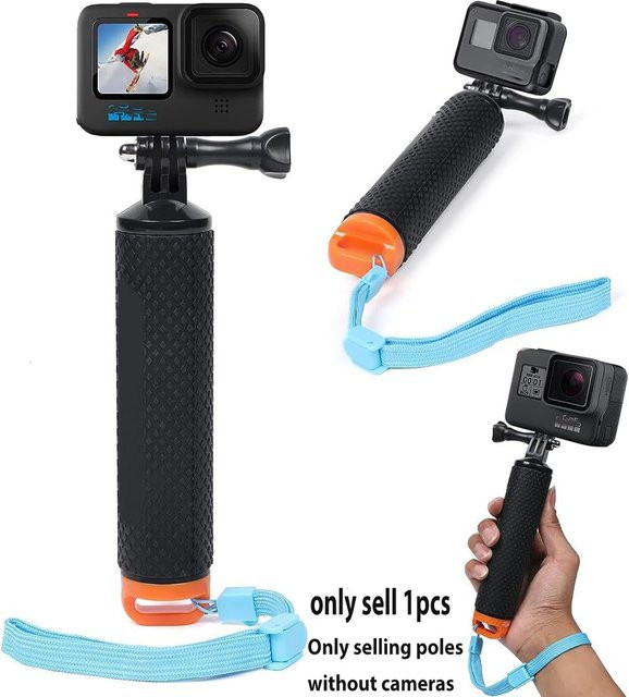 Wasserdichter Handheld Unterwasser-Sport-Selfie-Stick Monopod mit Schwimmfunktion und Stativhalterung für HD Geekpro in Schwarz und Gelb - Bild 1