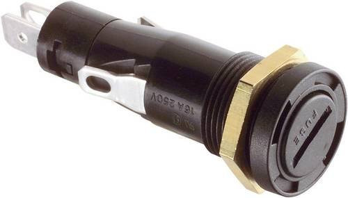 Arcolectric Sicherungshalter T0347RAAAA für Feinsicherungen 6,3 x 32 mm, 16A, 250 V/AC, Schwarz - Bild 1