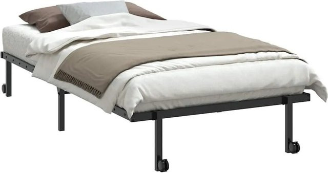 vidaXL Klappbares Bettgestell aus Stahl in Schwarz, B/T/H: 100 x 200 cm - Bild 1