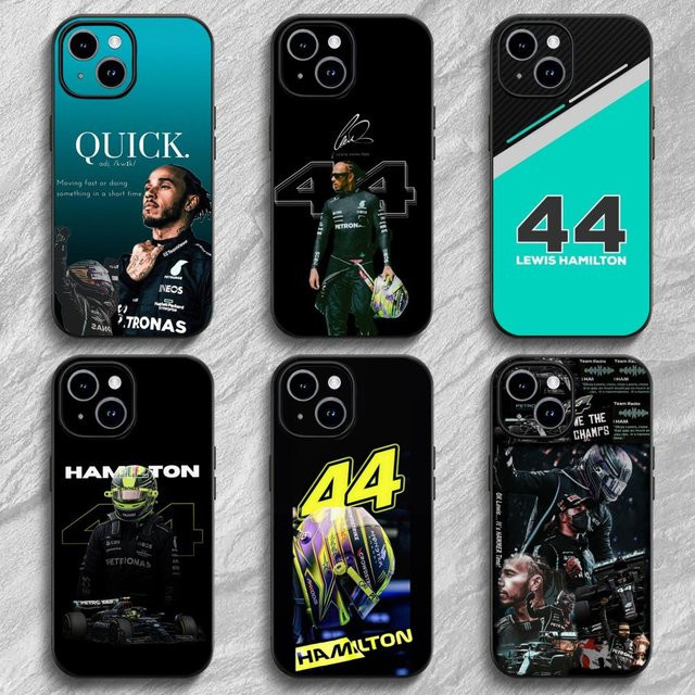 Lewis Racer Hamilton Handyhülle für Apple iPhone 12-17 Air Plus Pro Max in Multicolour und Schwarz - Bild 1