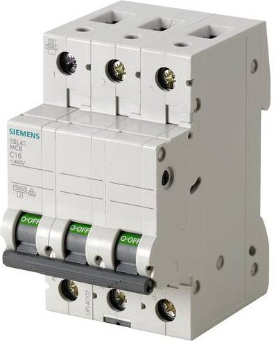 Siemens Leitungsschutzschalter 5SL4310-6 3-polig 10A 400V grau - Bild 1