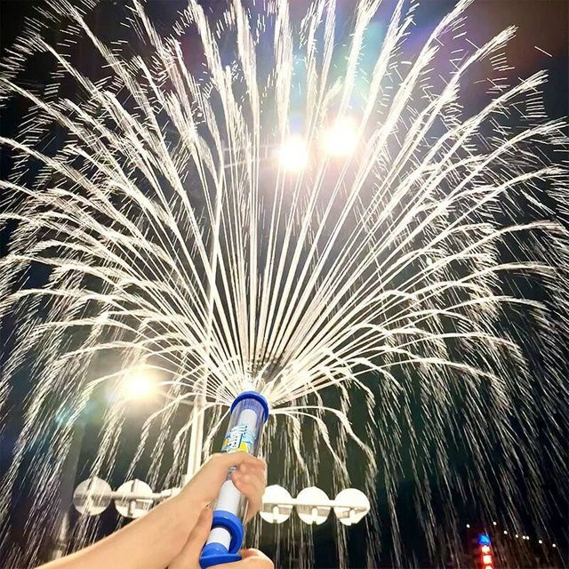 skxnier Feuerwerks-Wasserspritzpistole, mit Rückzugmechanismus, Blau - Bild 1