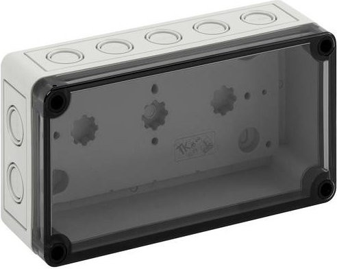 Spelsberg Installations-Gehäuse TK PS 1809-6-tm aus Polycarbonat und Polystyrol in Lichtgrau RAL 7035, B/T/H: 18,0 x 9,4 x 5,7 cm - Bild 1