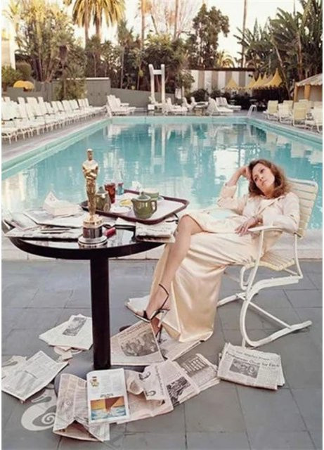 Palm Pool Party Slim Aarons Fotografie Leinwand Poster Sweet Art Gallery Wandkunst Dekor B: 70 cm, H: 120 cm - Bild 1