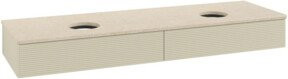 V&B Waschtischunterschrank Antao mit Frontstruktur und Beleuchtung in Botti-Farbe, B/T: 160 x 50 cm - Bild 1