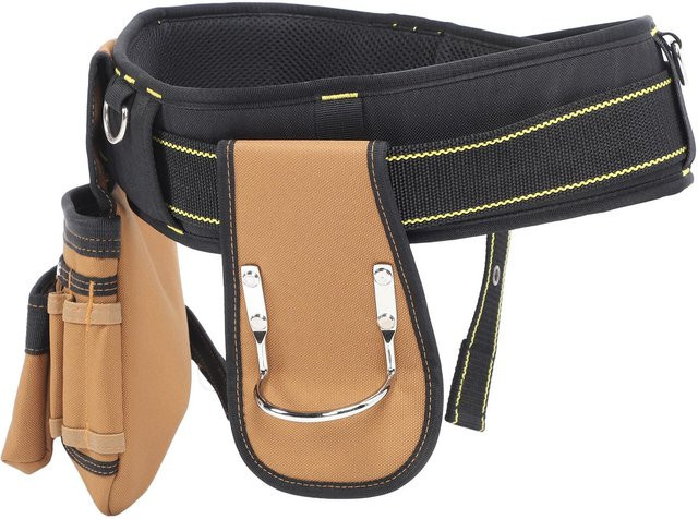 Werkzeuggürtel mit 12 Taschen und abnehmbarer Tasche, verstellbare Hüftwerkzeugtasche mit Hammerhalter und Schnellverschluss - Bild 1