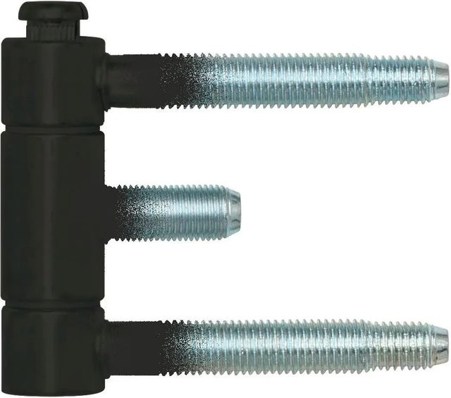 SFS Stahlzargenband 3-teiliges Einbohrband aus Stahl in Schwarz, Maße: 18 x 61 mm - Bild 1