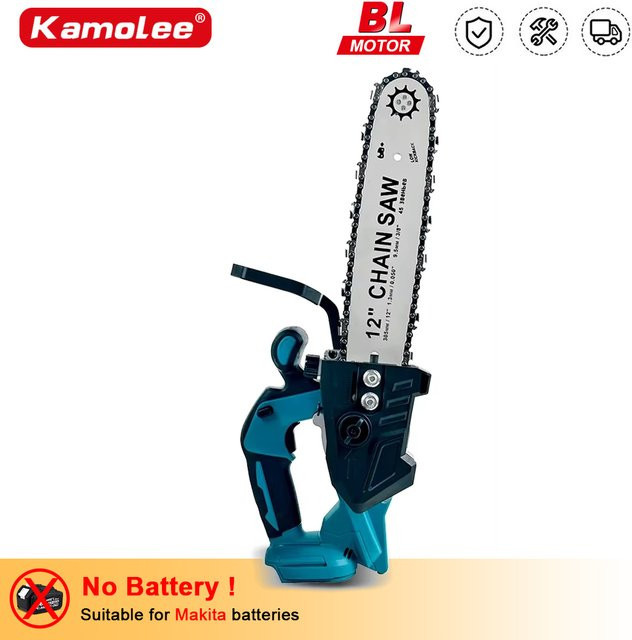 Kamolee 12-Zoll bürstenlose elektrische Kettensäge mit Akku für Holzarbeiten und Gartenarbeit - Bild 1
