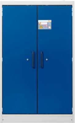 Cemo Sicherheitsschrank Typ 90 PROline 12/20 mit selbstschließenden Türen, grau/enzianblau, B: 120 cm, T: 60 cm, H: 195 cm - Bild 1