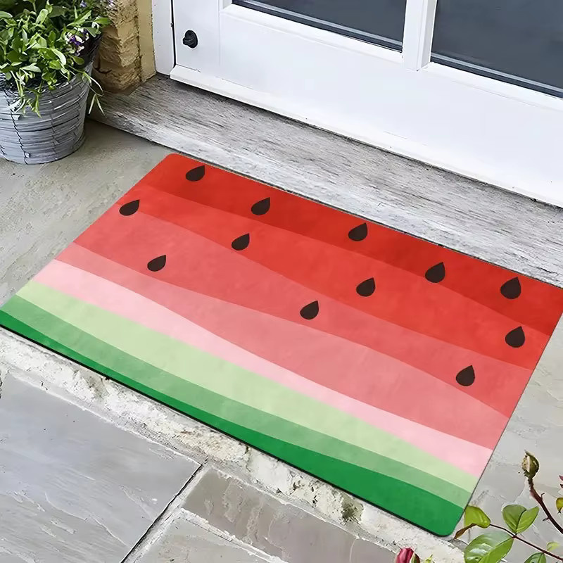 VIKAMA Küchenteppich mit Wassermelonen-Design, bunte Bodenmatte für Küche, Flur und Schlafzimmer - Bild 2
