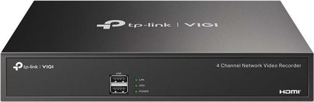 TP-Link VIGI NVR1004H V1 NVR Netzwerk-Videorekorder mit 4 Kanälen in Schwarz - Bild 1