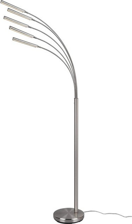 Reality LED Stehleuchte Reed in Nickel matt, dimmbar, H: 195,5 cm, B: 30,5 cm, T: 85,7 cm
