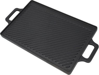 Mr. GARDENER Grill-Wendeplatte, schwarz, Breite: 36 cm, Höhe: 1,5 cm - Bild 1