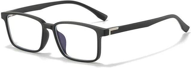Quadratische Korrektionsbrille, Unisex, Vollrand, Kunststoff, Schwarz, Blaulichtfilter - Bild 1
