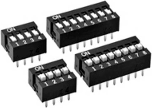 Omron DIP-Schalter A6E-5104-N mit 5 Polen in Schwarz für THT-Montage - Bild 1