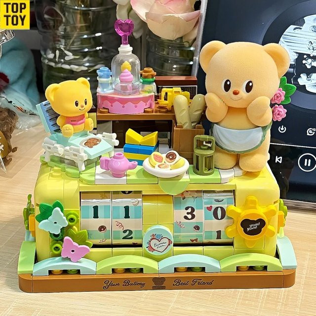 TOPTOY Butter Bär Bausteine, Miniatur Szene Puzzle, Bunt / Mehrfarbig - Bild 1