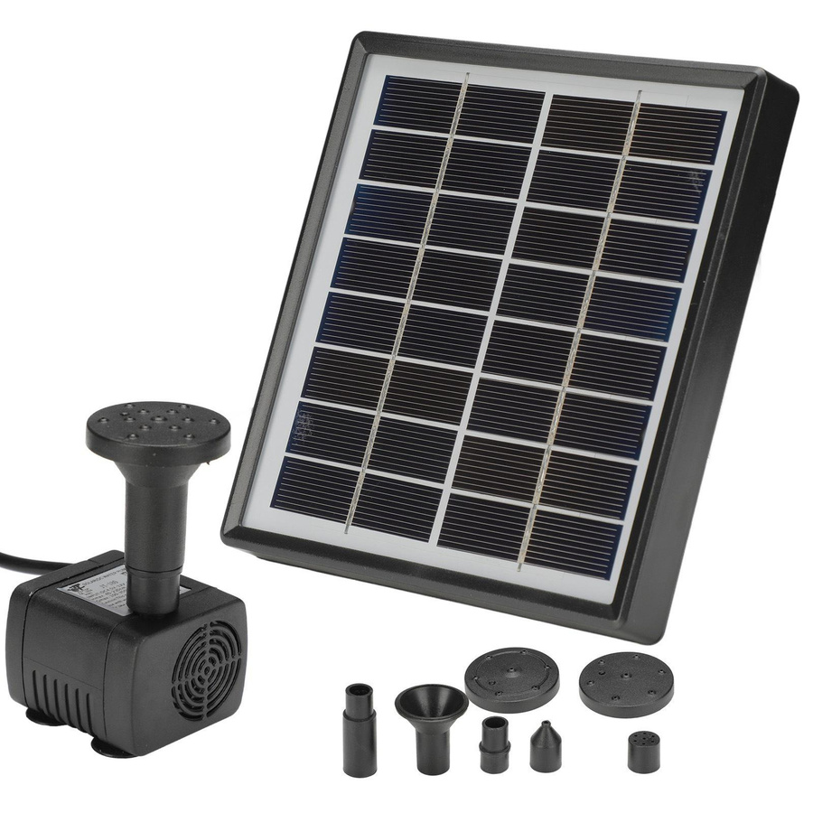 Energiesparende Solar-Springbrunnenpumpe von mfySpace in Schwarz für Garten, Vogelbad und kleine Teiche mit 2W Leistung - Bild 5