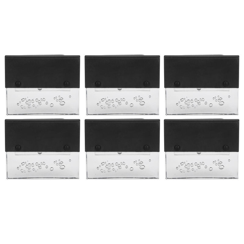 6er Set TOMTOP JMS Solar LED Stufenleuchten mit Farbwechsel RGBW in Schwarz für Garten Balkon Terrasse und Treppe, IP55 wasserdicht - Bild 8