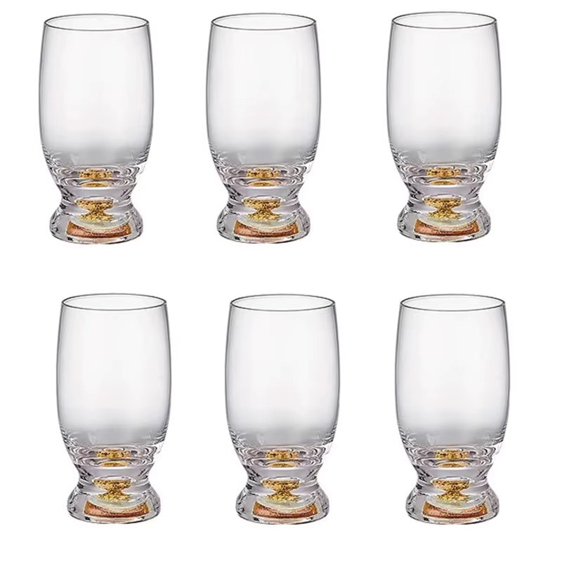 YWDL Kristall Schnapsgläser Set in Gold und Transparent, 100 ml für Wodka, Whisky, Sake und Soju - Bild 6