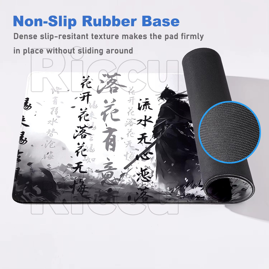 Samurai Warrior Mauspad von Riccu in Schwarz für Gamer und PC-Zubehör - Bild 4