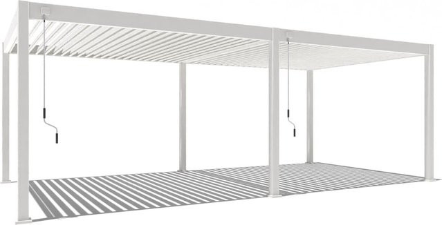 PergoLine Superior Pergola aus Aluminium in Weiß B: 7,2 m, T: 3,6 m, H: 2,55 m - Bild 1