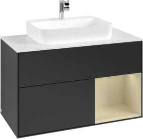 V&B Waschtischunterschrank Finion 100 in Blau lackiert, B/T/H: 100 x 50,1 x 50,1 cm - Bild 1