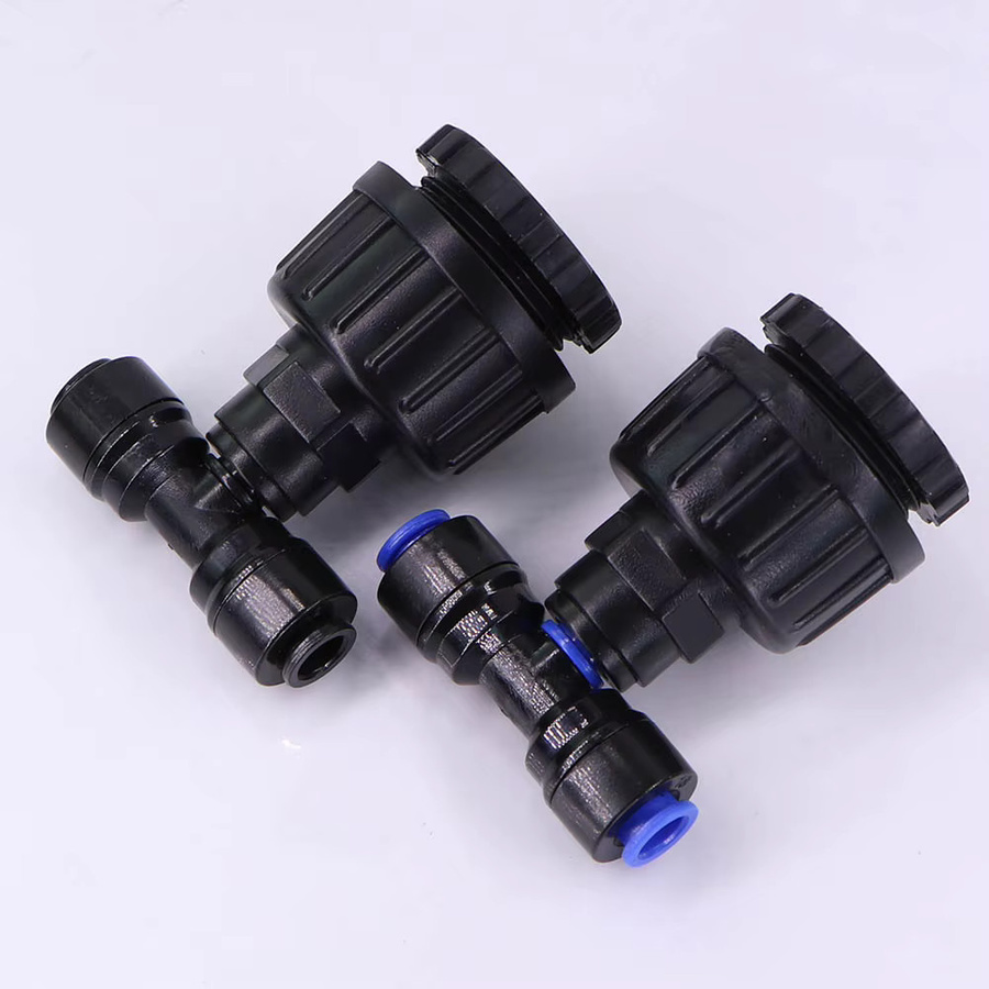 MUCIAKIE 3er Set Garten Wasserhahn Adapter Slip Lock zur Konvertierung von 1/2 Zoll auf 1/4 Zoll bzw. 6mm PE Schlauch für Nebel- und Bewässerungssysteme, Schwarz - Bild 5