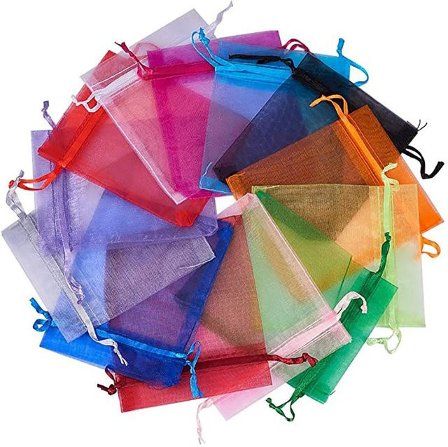 100 Stück Organzabeutel mit Kordelzug von T-fengxinzi in Multicolour zur Schmuckverpackung und für Geschenke - Bild 1