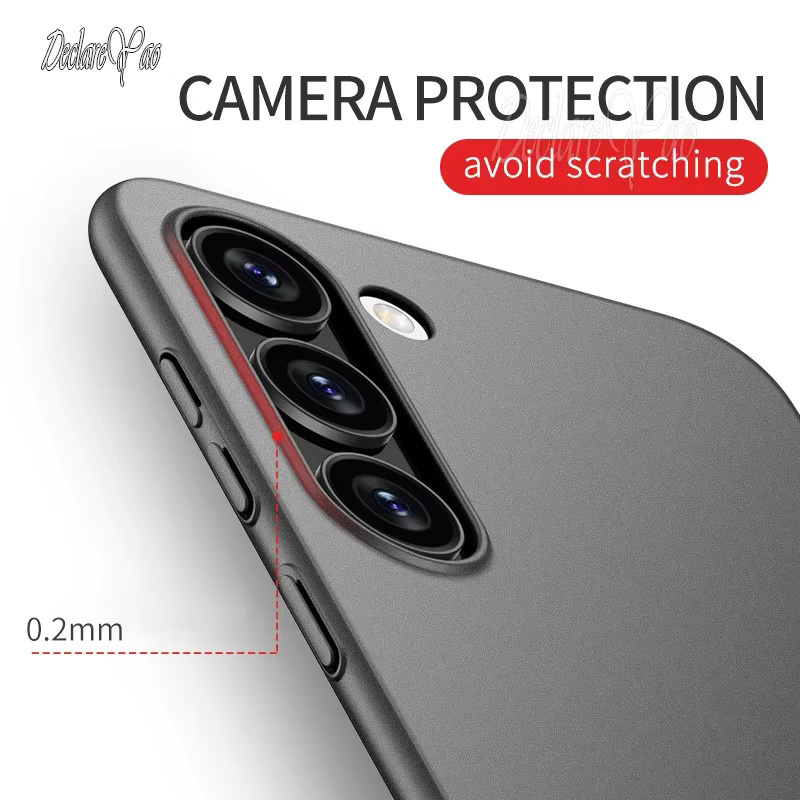 DECLAREYAO Slim Hard Matte Handyhülle für Samsung Galaxy S24 Ultra S23 Plus S22 S21 FE S20 S10 in Schwarz und Blau - Bild 4