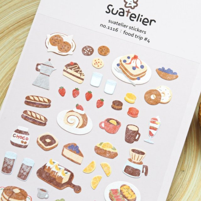 Suatelier Süße Wüste Tee Papier Aufkleber Multicolor für Scrapbooking und Journaling - Bild 1
