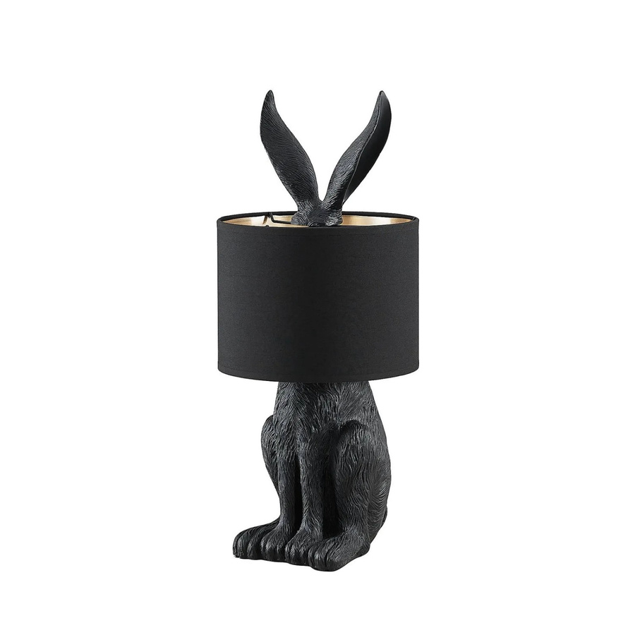 Lindby Tischlampe Lorentina Modern Schwarz aus Textil mit E27 Fassung, Höhe: 56 cm, Durchmesser: 24 cm - Bild 2