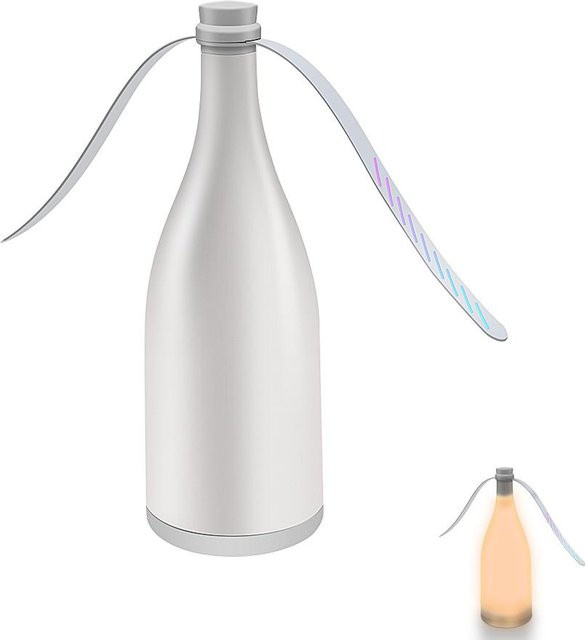 Automatischer Tischfliegenventilator mit Licht zur Insektenabwehr für Terrasse und Außenbereich in Orange - Bild 1