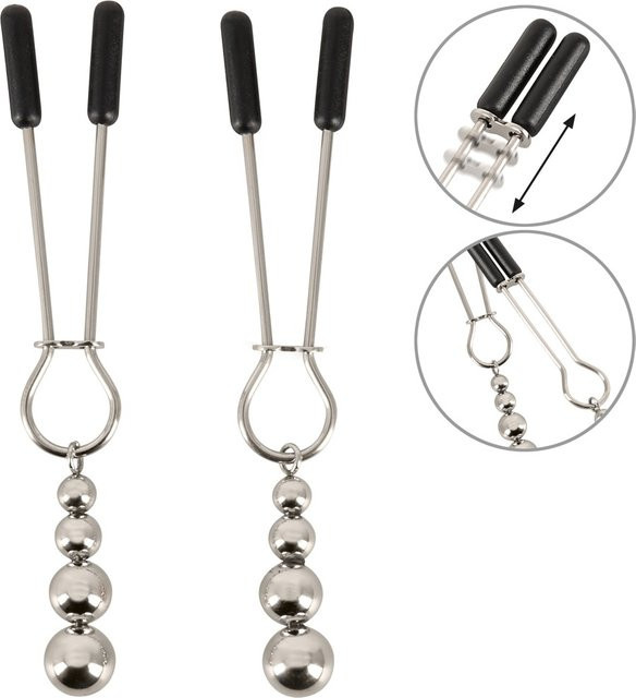 Nippelklemmen mit Kugelschmuck, Unisex - Bild 1
