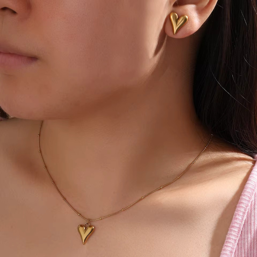 ZAKOL Ohrring Halskette Set, Edelstahl, Gold, Damen - Bild 2