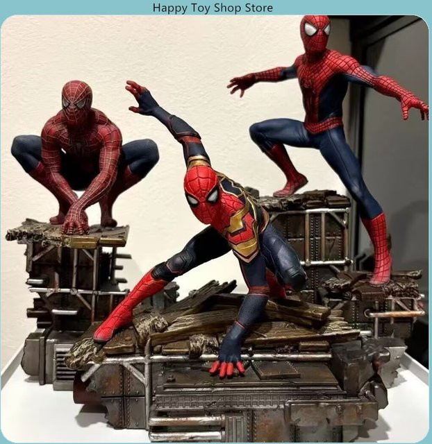 Bandai Marvel Spider-Man Actionfiguren-Set, 3-teiliges Set, Sammlermodellstatue - Bild 1