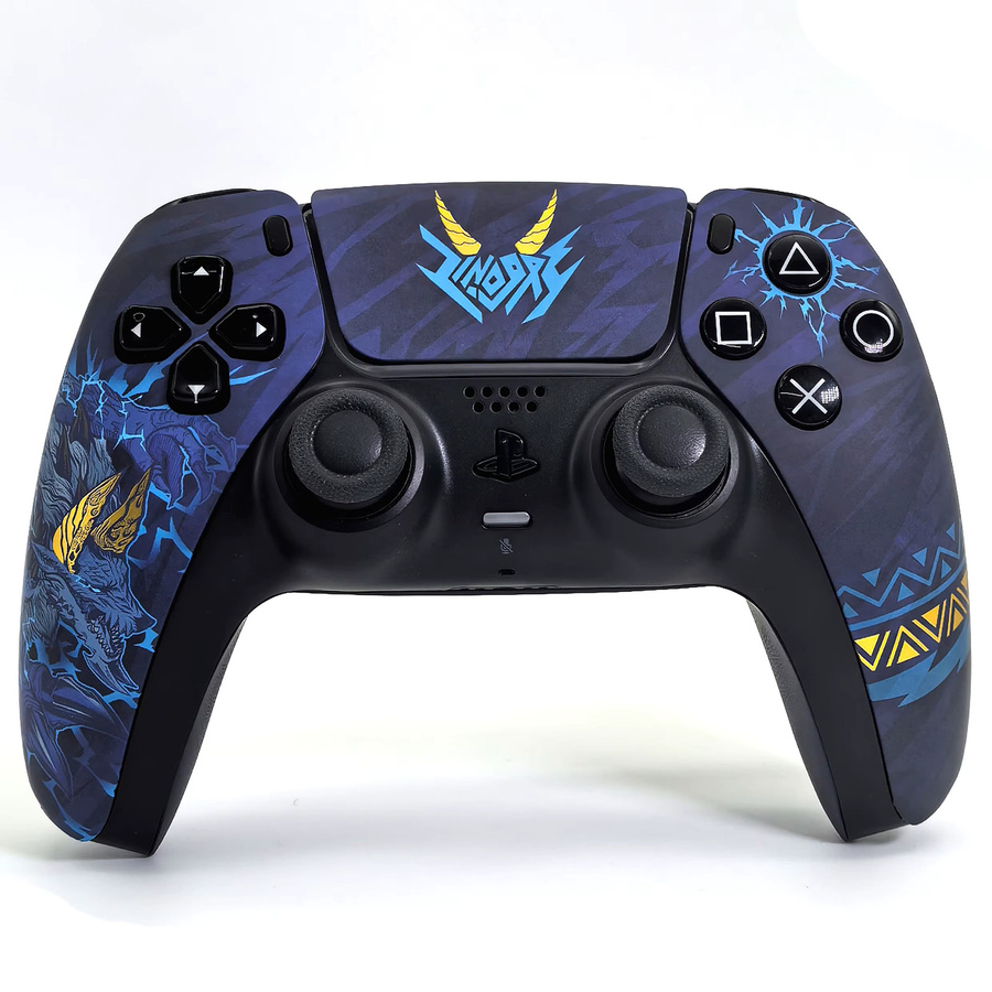 MH Foil Stamping PS5 DualSense Controller Shell Frontplattenabdeckung mit Touchpad in Blau für BDM-010 bis 050 Ersatzteile - Bild 2