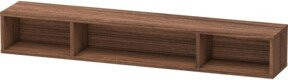 Duravit L-Cube Regalelement in Nussbaum Dunkelbraun mit 3 Fächern, Wandmontage, B: 80 cm, H: 12 cm, T: 8 cm - Bild 1
