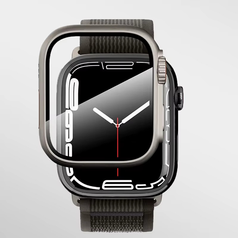 TINUORA Displayschutzfolie für Apple Watch, PC-Stoßfängergehäuse, Unisex - Bild 5