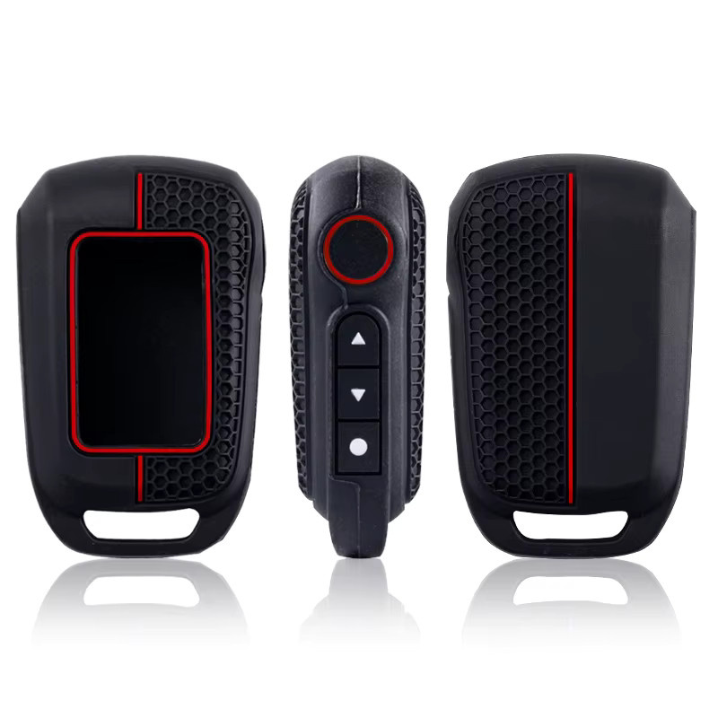 Starline Silikon Schutzhülle für Zwei-Wege-Auto-Alarm-LCD-Fernbedienung in Schwarz für A62 A92 V62 MOTO V63 A94 A64 T94 A95 - Bild 2