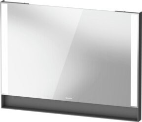 Duravit Lichtspiegel Qatego in Graphit matt mit LED-Licht, dimmbar und Touch-Switch, B/H/T: 100 x 75 x 6,5 cm - Bild 1