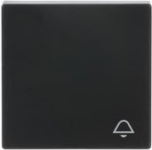 Busch-Jaeger Druckknopf-Wippe mit Aufdruck in Anthrazit und Schwarz aus Kunststoff IP20 - Bild 1